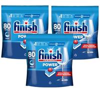 Finish Powerball Power All in 1 Pastillas para el lavavajillas Regular 240 Pastillas (3 x 80 Pastillas)