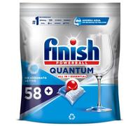 Finish - Powerball Quantum All in 1 Essential Pastillas para el lavavajillas, aroma Regular, 58 pastillas
