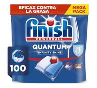 Finish Powerball Quantum All in 1 Pastillas para el lavavajillas todo en 1, limpieza profunda y brillo superior, 100 pastillas