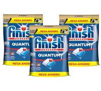 Finish Powerball Quantum All in 1 Pastillas para el lavavajillas todo en 1, limpieza profunda y brillo superior, 240 pastillas (3 x 80 pastillas)