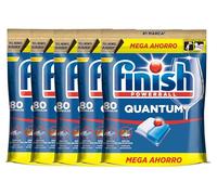 Finish Powerball Quantum All in 1 Pastillas para el lavavajillas todo en 1, limpieza profunda y brillo superior, 400 pastillas (5 x 80 pastillas)