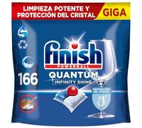 Finish Powerball Quantum Infinity Shine Pastillas para el Lavavajillas con Protección del Cristal, 166 Pastillas