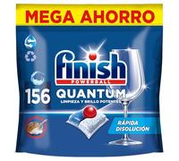 Finish Powerball Quantum Limpieza y Brillo Potentes, Pastillas para lavavajillas, aroma Regular, 156 pastillas