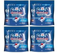 Finish Powerball Quantum Limpieza y Brillo Potentes, Pastillas para lavavajillas, aroma Regular, 256 pastillas