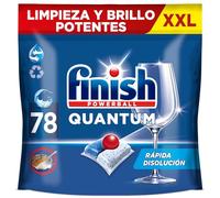 Finish Powerball Quantum Limpieza y Brillo Potentes, Pastillas para lavavajillas, El embalaje puede variar, 78 pastillas
