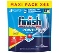 Finish - Pastillas para lavavajillas Powerball All in One Max Litron - 68 tabletas para lavavajillas - Pack de 2