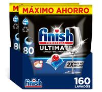 Finish Powerball ULTIMATE 160 | 240 Pastillas para Lavavajillas, Aroma Regular, Eficaz Manchas Resecas, Brillo Diamante, Menos Químicos, Profesional Formato 2x80 | 3x80