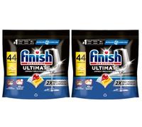 Finish Powerball Ultimate All in 1 Pastillas para Lavavajillas, aroma limón, 2 Pack de 44 Unidad, Total 88 Pastillas
