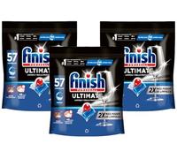 Finish Powerball Ultimate Limpieza y brillo profundos, Pastillas para el lavavajillas, 171 Pastillas (3 x 57 Pastillas)