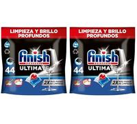 Finish Powerball Ultimate Limpieza y brillo profundos, Pastillas para el lavavajillas, 44 pastillas (Paquete de 2)