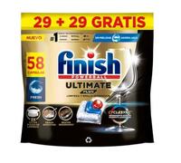 Finish Powerball Ultimate Plus All in 1 Pastillas Lavavajillas, 58 Cápsulas Lavavajillas, Nuestra Máxima Limpieza y Brillo Diamante, Aroma Regular, el embalaje puede variar