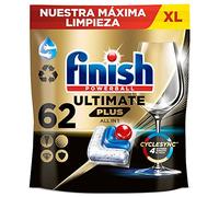 Finish Powerball Ultimate Plus All in 1 pastillas lavavajillas, 62 cápsulas lavavajillas, Nuestra máxima limpieza y brillo diamante, Aroma regular