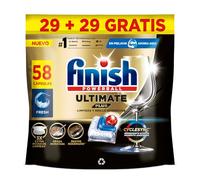 Finish Powerball Ultimate Plus All in 1 Pastillas Lavavajillas, Nuestra Máxima Limpieza y Brillo Diamante, 58 pastillas