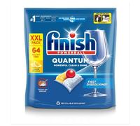 Finish Quantum All In One Lemon - Pastillas para lavavajillas (64 unidades)