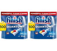 Finish Quantum Ultimate - Tabletas para lavavajillas, limón, 100 tabletas, 2 unidades
