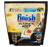 Finish Ultimate Plus All In One Lemon - Pastillas para lavavajillas (22 lavados), 268,4 g