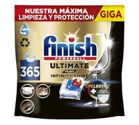 Finish Ultimate Plus Infinity Shine, Pastillas para el Lavavajillas, Limpieza intensiva, brillo diamante + protección vajilla, 365 Pastillas
