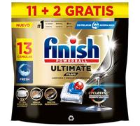 Finish Ultimate Plus, Pastillas para el Lavavajillas, Limpieza intensiva, brillo diamante y protección vajilla, 13 Pastillas