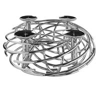 Fink Corona de Adviento Corona de Acero Inoxidable y Aluminio en Color Plata, tamaño: 60 cm x 60 cm x 20 cm, 127192
