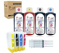FINK - Kit de Tinta Recargable Compatible con Cartuchos de Tinta Epson T1295, Compatible con Las impresoras BX535WD BX625FWD BX630FW BX925FWD WF-7515 WF-7525 WF-3520DWF WF-3010DW WF-3540DTWF