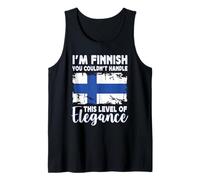 Finland Flag Proud Elegant Finnish Boyfriend Girlfriend Camiseta sin Mangas