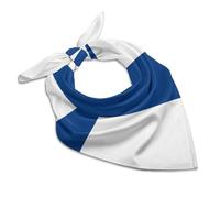 Finland Flag Soft Imitated Silk Neck Scarf Multi-Purpose Head Hair Wrap Wrist Handkerchief Bag Decor Kerchief For Daily Wear(25"x25")