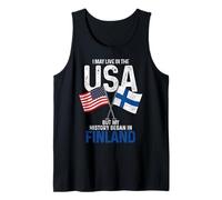 Finlandés Americano Mi Historia Comenzó En Finlandia Orgullo Finlandés Camiseta sin Mangas