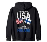 Finlandés Americano Mi Historia Comenzó En Finlandia Orgullo Finlandés Sudadera con Capucha