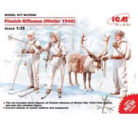 Finlandés Riflemen Winter 1940 4 Figures 3 Rifleman,1 Reindeer 1 :3 5 Modelo Kit