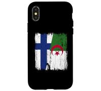 Finlandia Argelia Media Bandera Finlandesa Patrimonio Argelino Carcasa para iPhone X/XS