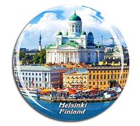 Finlandia Catedral de Helsinki Imán de Nevera 3D de Cristal de Turismo de la Ciudad de Viaje Recuerdo de la Colección de Regalo Fuerte Etiqueta Engomada del refrigerador