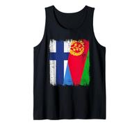 Finlandia Eritrea Media Bandera Patrimonio Eritrea Finlandesa Camiseta sin Mangas