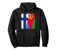 Finlandia Eritrea Media Bandera Patrimonio Eritrea Finlandesa Sudadera con Capucha