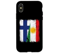 Finlandia Kurdistán Media Bandera Finlandesa Kurdo Heritage Jersey Carcasa para iPhone X/XS