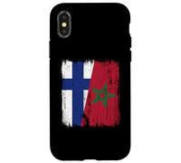 Finlandia Marruecos Media Bandera Finlandesa Marroquí Heritage Jersey Carcasa para iPhone X/XS