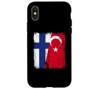 Finlandia Turquía Media Bandera Turkiye Patrimonio Turco Finlandés Carcasa para iPhone X/XS