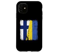 Finlandia Ucrania Media Bandera Finlandesa Ucrania Heritage Carcasa para iPhone 11