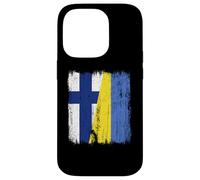 Finlandia Ucrania Media Bandera Finlandesa Ucrania Heritage Carcasa para iPhone 14 Pro