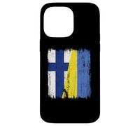 Finlandia Ucrania Media Bandera Finlandesa Ucrania Heritage Carcasa para iPhone 14 Pro MAX