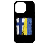 Finlandia Ucrania Media Bandera Finlandesa Ucrania Heritage Carcasa para iPhone 15 Pro MAX