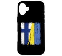 Finlandia Ucrania Media Bandera Finlandesa Ucrania Heritage Carcasa para iPhone 16 Plus