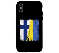 Finlandia Ucrania Media Bandera Finlandesa Ucrania Heritage Carcasa para iPhone X/XS