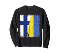 Finlandia Ucrania Media Bandera Finlandesa Ucrania Heritage Sudadera