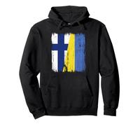 Finlandia Ucrania Media Bandera Finlandesa Ucrania Heritage Sudadera con Capucha