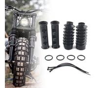 FINMOKAL Cubierta de horquilla delantera para amortiguador, cubierta de tubo de horquilla compatible con Harley Davidson Sportster XL 883 XL1200 FXD (estilo de tres agujeros)