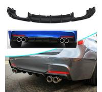 FINMOKAL - Difusor de Parachoques Trasero para Coche, Color Negro Brillante, Compatible con BMW Serie 3 F30 F31 320i 325i M Sport, Doble silenciador