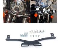 FINMOKAL Soporte universal de luz para motocicleta, barra de luz de paso, intermitente, compatible con Harley, Yamaha, Honda, Suzuki, Kawasaki, color negro