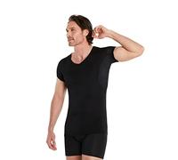 FINN Camiseta Anti-Sudor Hombre con Mangas Extra Cortas Debajo Camisas de Manga Corta y Polos - Camiseta Interior con Protección Garantizada contra Manchas de Sudor y Mal Olor Negro S