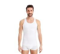 FINN Camiseta Reductora para Hombre con Efecto Vientre Plano - Camiseta Interior de compresión sin Mangas de algodón - Body Shaper para un Vientre más Plano - Ideal para ginecomastia Blanco 4XL