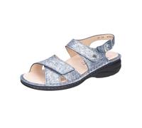FINN COMFORT Linosa - Sandalia para mujer, color azul vaquero, piel lisa brillante, azul vaquero, 40 EU Ancho